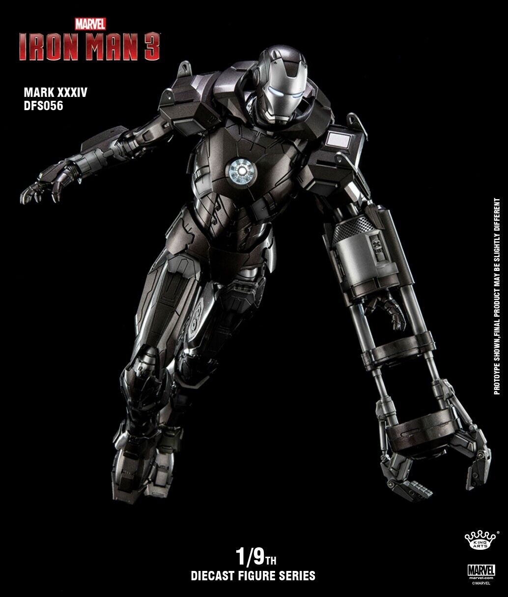 KING ARTS DFS056 Iron Man 3 1:9 mark 34 die-cast in stock fast shipping