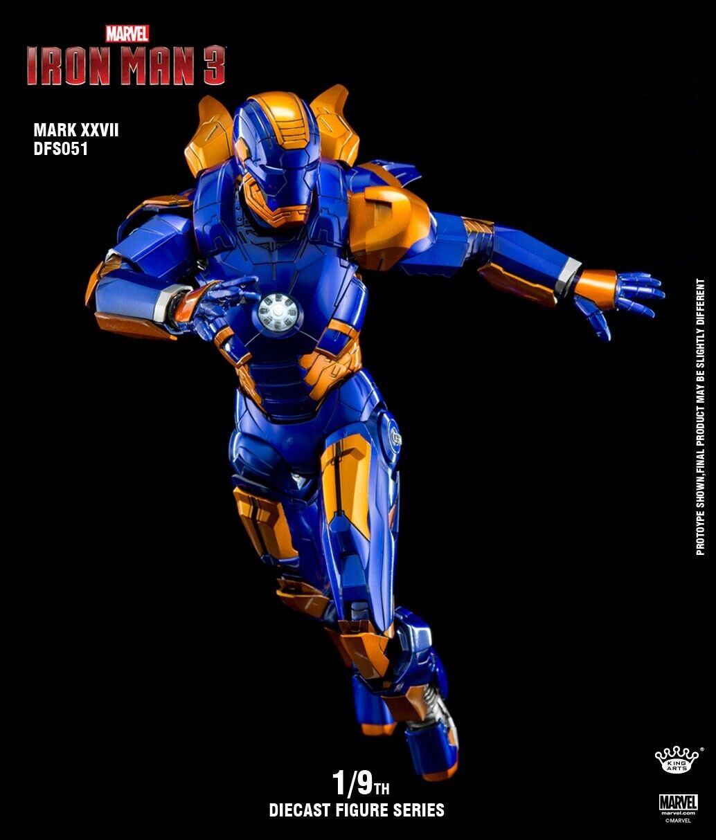 KING ARTS :DFS061 Iron Man 3 1:9 mark 27 die-cast in stock fast shipping