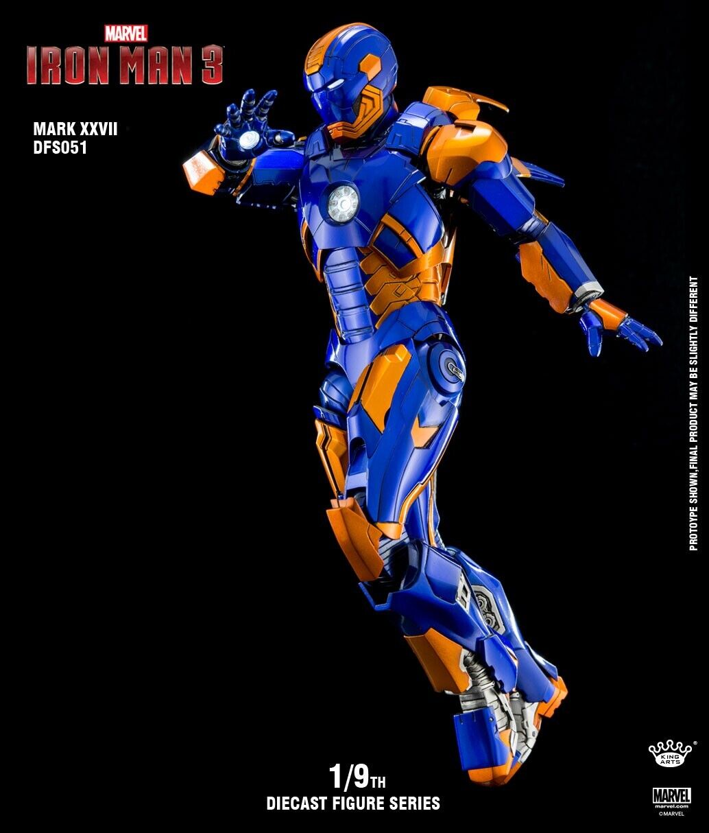 KING ARTS :DFS061 Iron Man 3 1:9 mark 27 die-cast in stock fast shipping