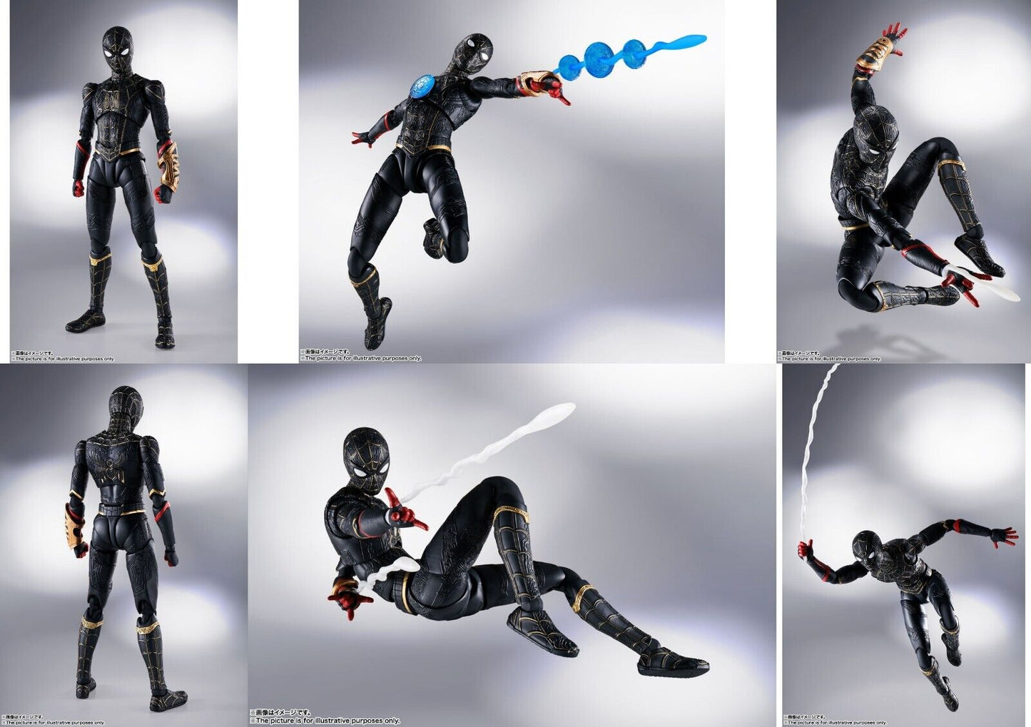 BANDAI S.H.Figuarts SPIDER-MAN : NO WAY HOME SPIDERMAN Black & Gold Suit onhand