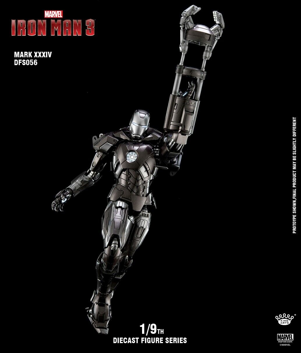 KING ARTS DFS056 Iron Man 3 1:9 mark 34 die-cast in stock fast shipping