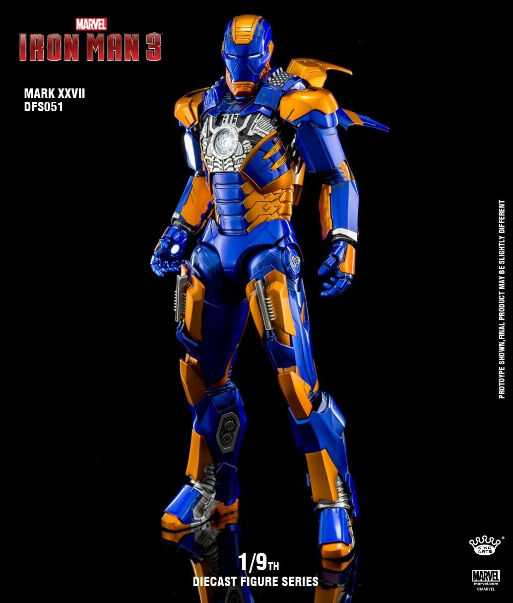 KING ARTS :DFS061 Iron Man 3 1:9 mark 27 die-cast in stock fast shipping