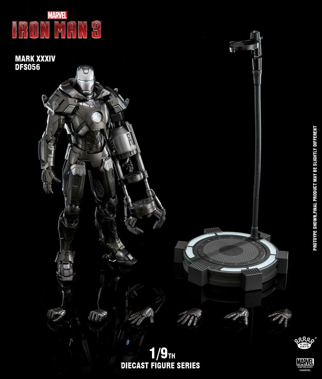 KING ARTS DFS056 Iron Man 3 1:9 mark 34 die-cast in stock fast shipping