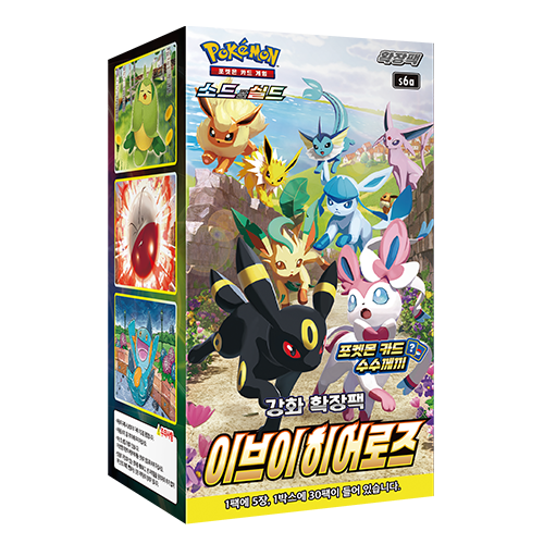 s6a Eevee Heroes 1 case 30 booster boxes factory sealed Korean
