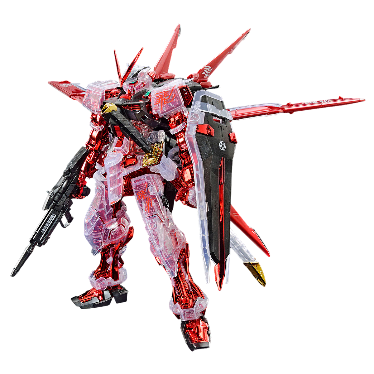 MG 1/100 Astray Red Frame Flight Unit Plated Frame Clear Color The Gundam Base Limited