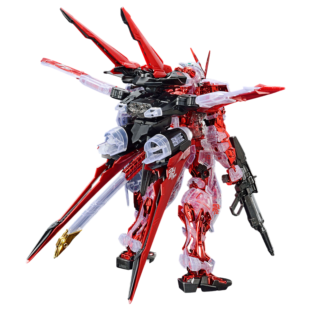 MG 1/100 Astray Red Frame Flight Unit Plated Frame Clear Color The Gundam Base Limited