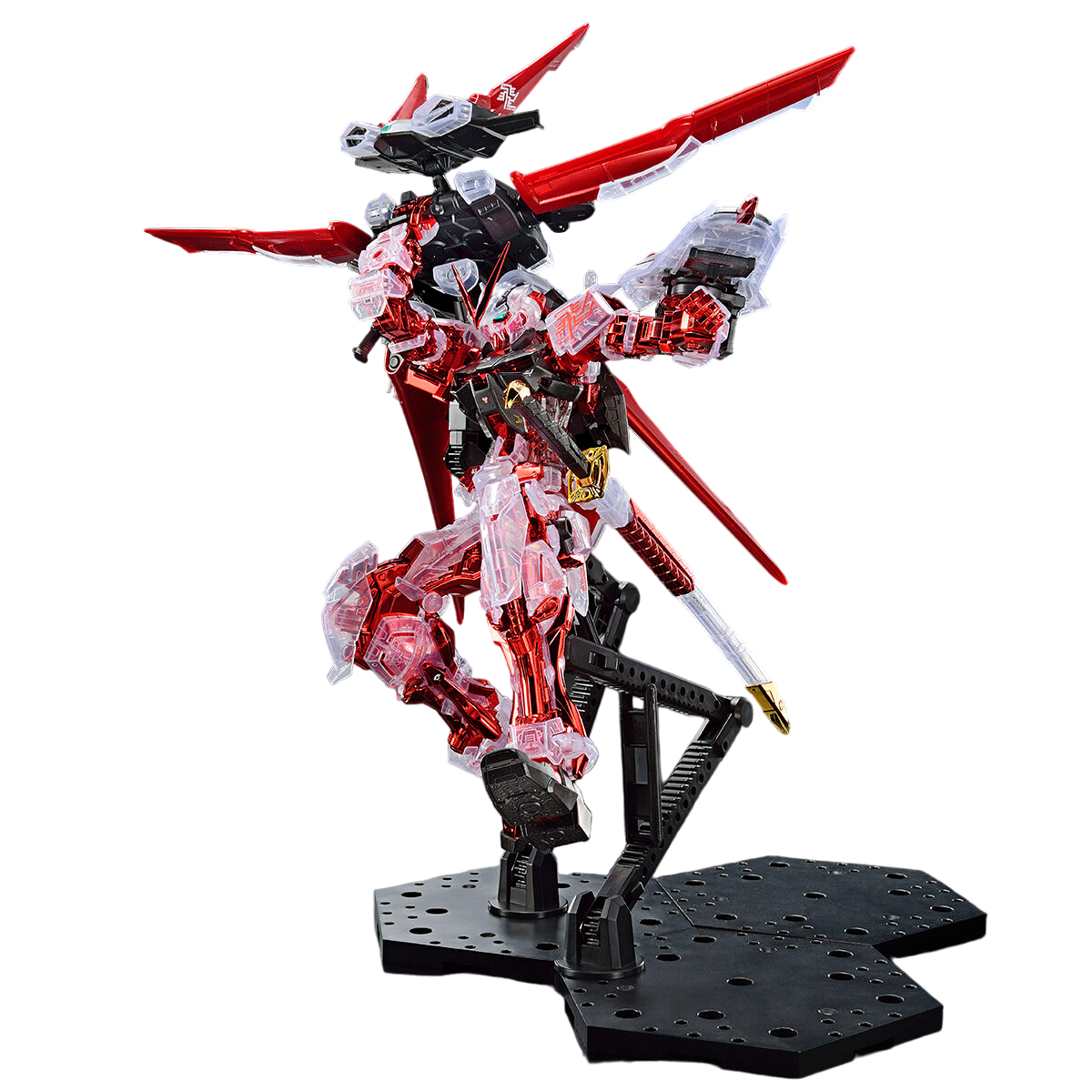 MG 1/100 Astray Red Frame Flight Unit Plated Frame Clear Color The Gundam Base Limited