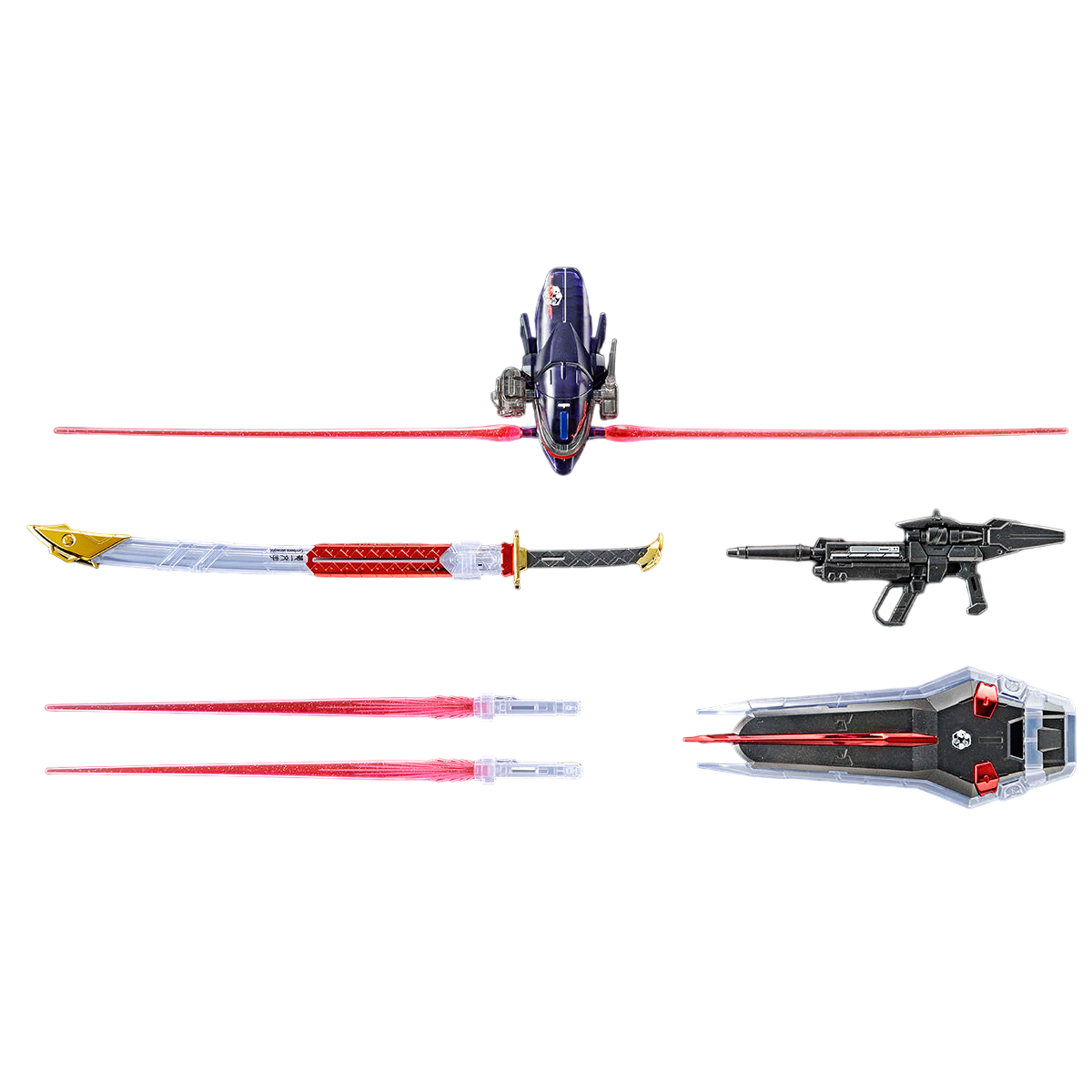 MG 1/100 Astray Red Frame Flight Unit Plated Frame Clear Color The Gundam Base Limited