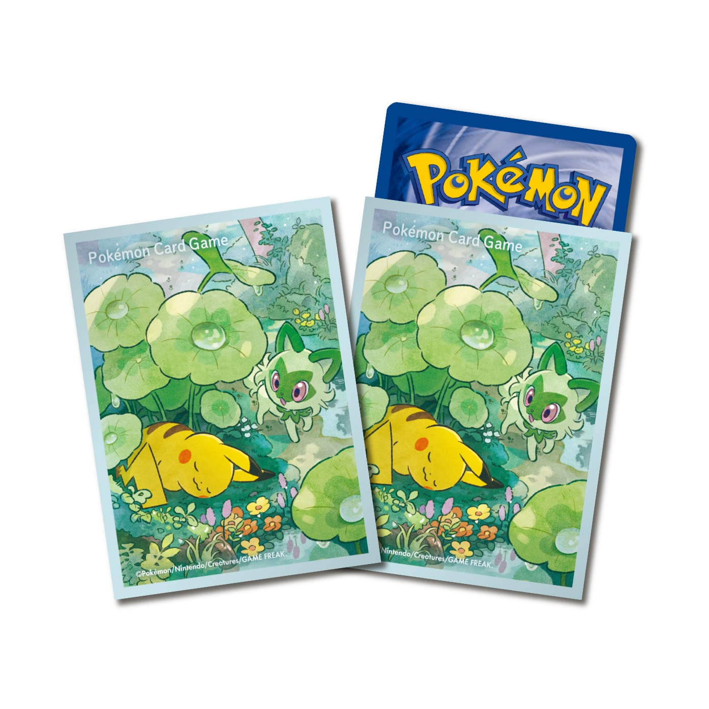 Pikachu & Sprigatito Pokemon Card game Sleeves Pokemon Korea Exclusive 64 sleeves