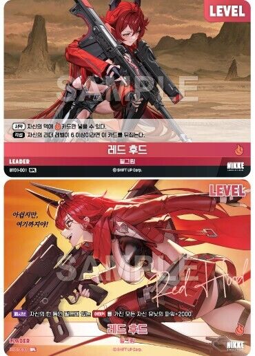 THE REDHOOD BT01-01 SPL Signature card Nivel Area Nikke Encounter RED DASH
