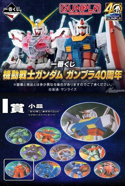 Ichibankuji Mobile Suit Gundam 40Th Anniversary I-Prize Small Plate Guncannon