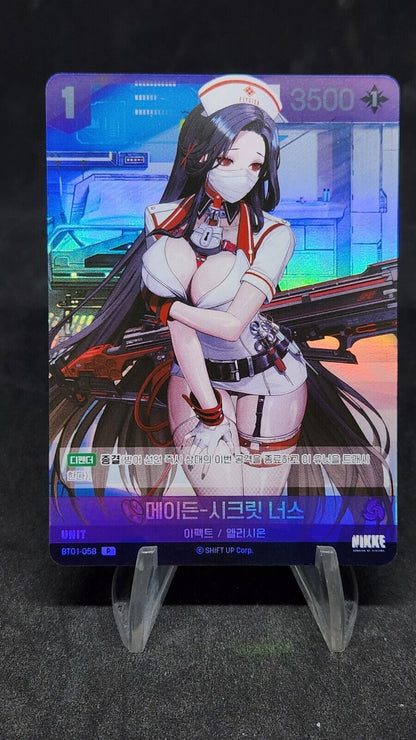 BT01 Nivel Arena Nikke Promo Rapi Dolla Diesel Maiden Moran Holo Korean version