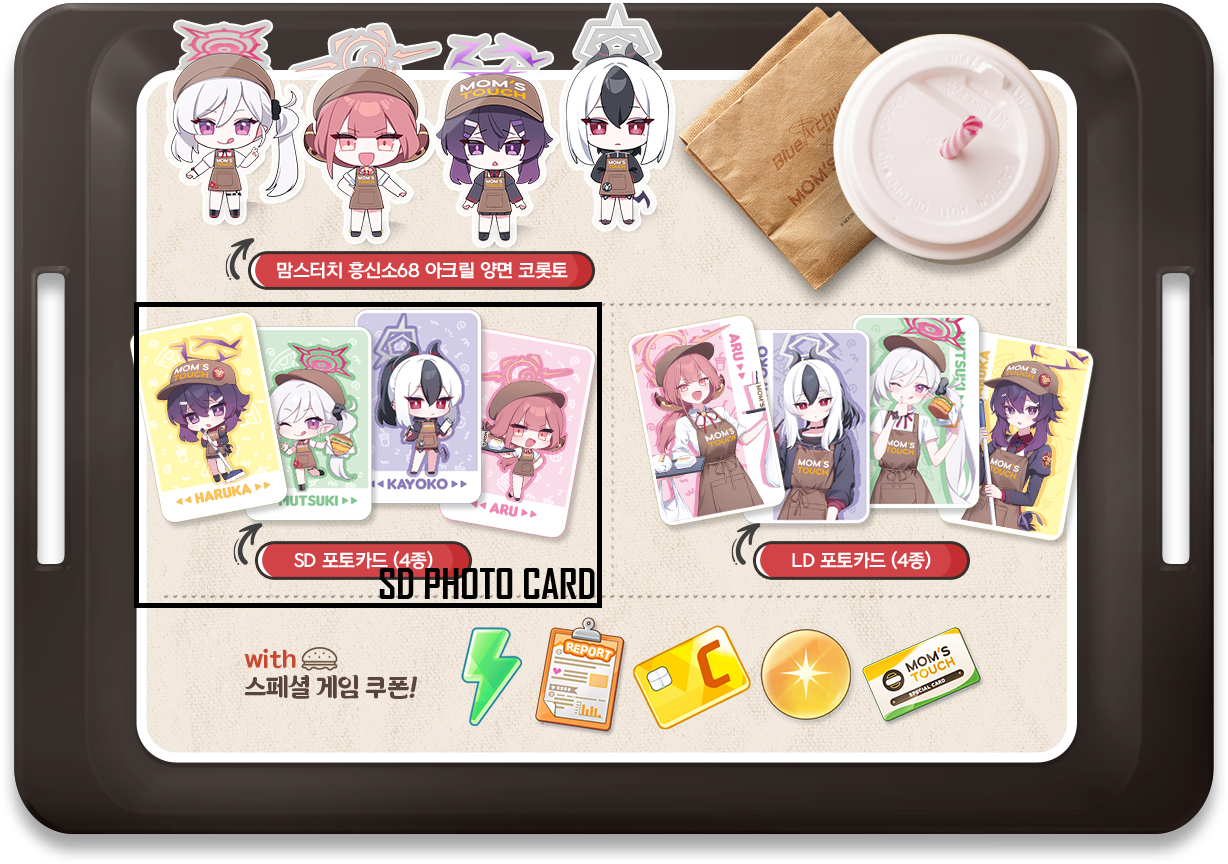 Blue Archive Mom's Touch Collaboration Korea Exclusive Kayoko Haruka Aru Mutsuki
