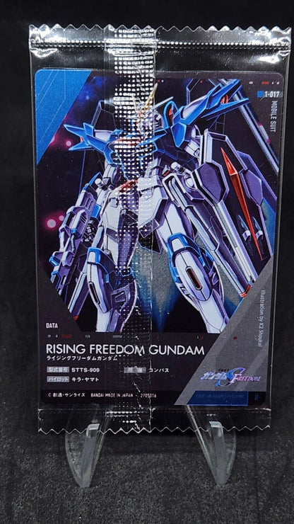 1-017 Rising Freedom Gundam SEED FREEDOM 2024 Wafer card Bandai Sealed