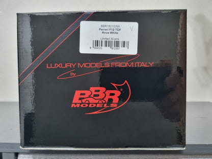 BBR  1:18 Ferrari F12 Tdf Avus White/Gold Wheel Full Opening Limited 30 Pcs