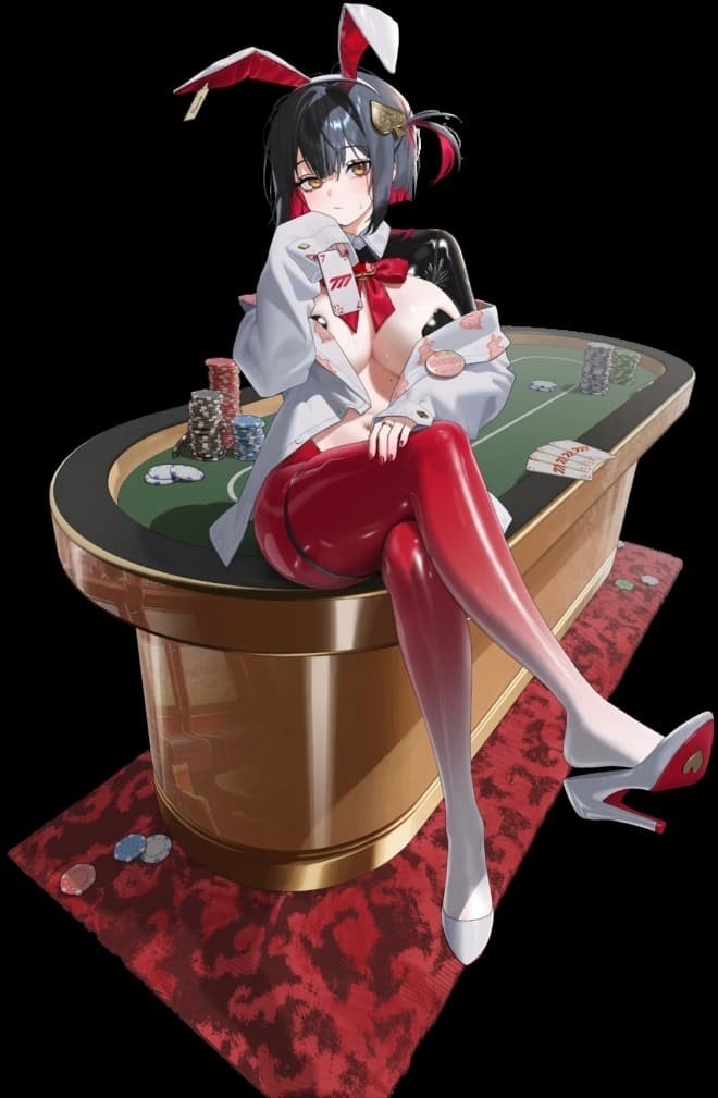 Nikke Goddess of Victory Rouge Unlucky Rabbit SB01-001 UR Holo KR NM