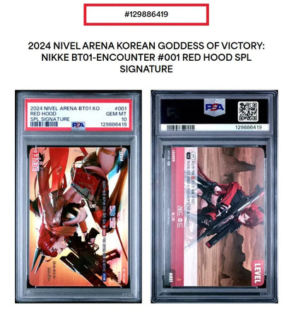 PSA 10 Red Hood SPL Leader BT01-001 Signature Nikke Encounter Pilgrim Korean