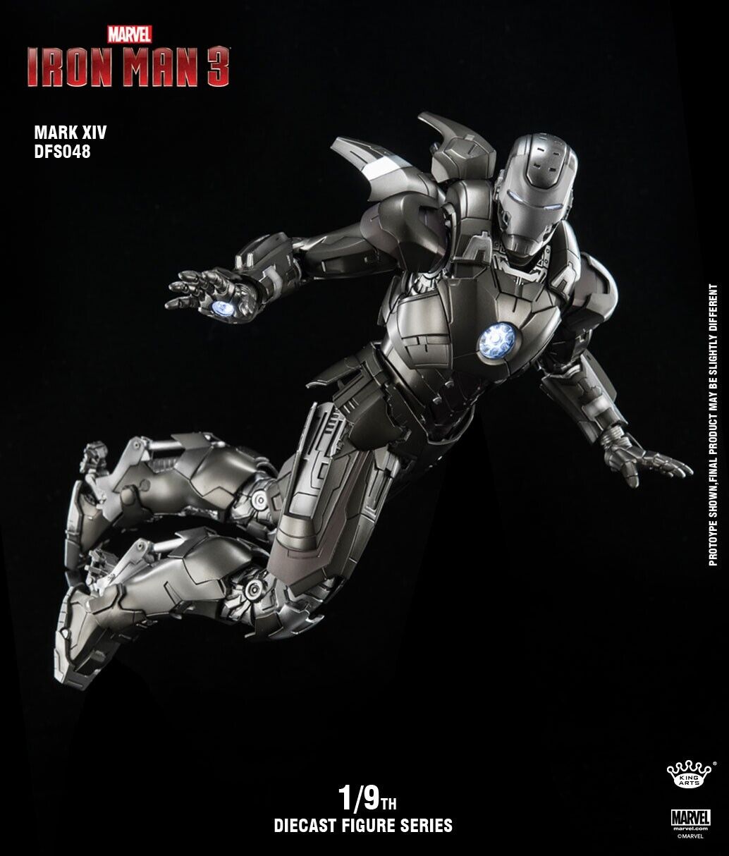KING ARTS :  DFS053  Mark 14 Iron Man 3 1/9 Scale Action Figure  Die-cast