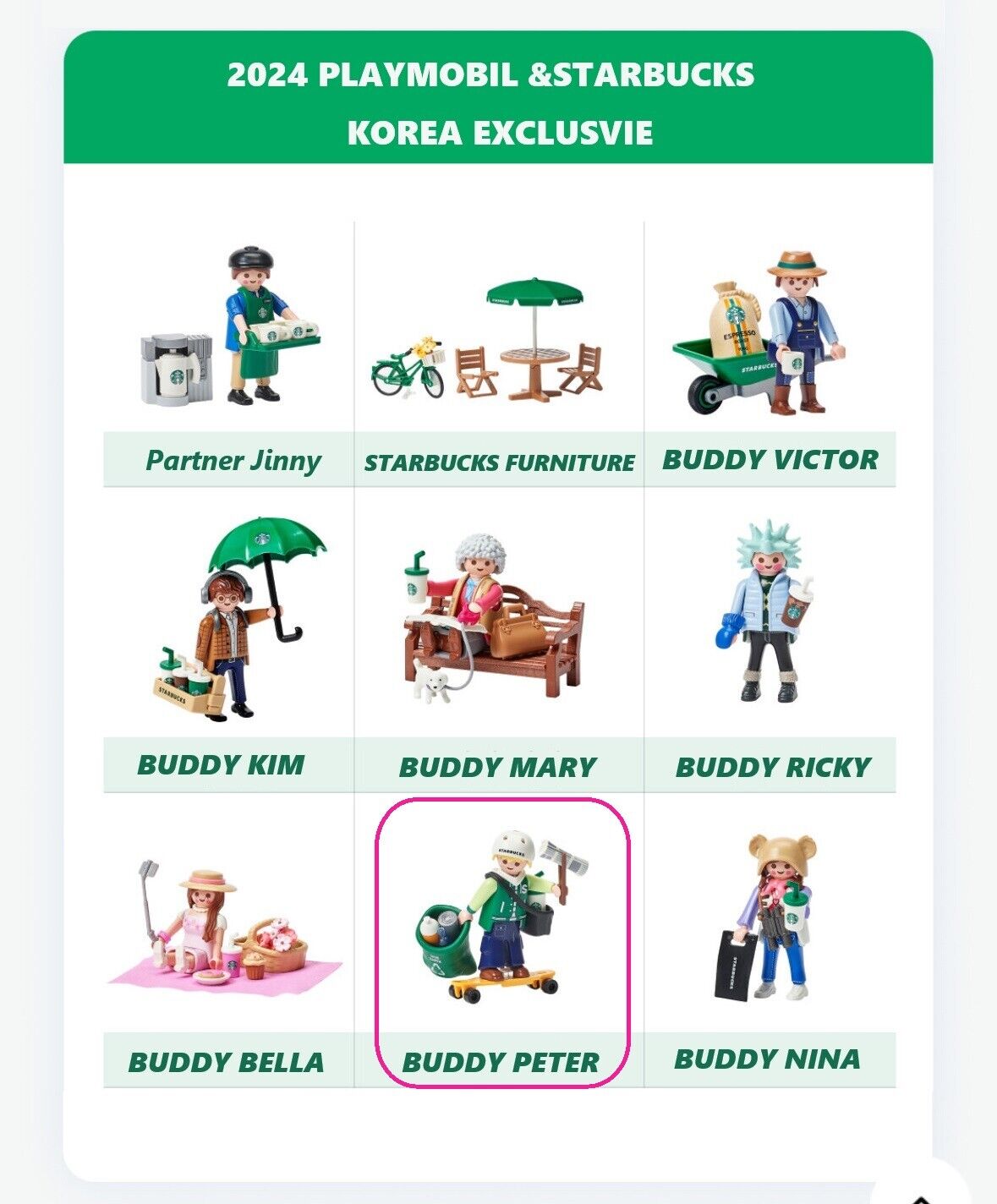 Starbucks Korea Exclusive 2024 Playmobil figures special edition