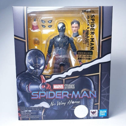 BANDAI S.H.Figuarts SPIDER-MAN : NO WAY HOME SPIDERMAN Black & Gold Suit onhand