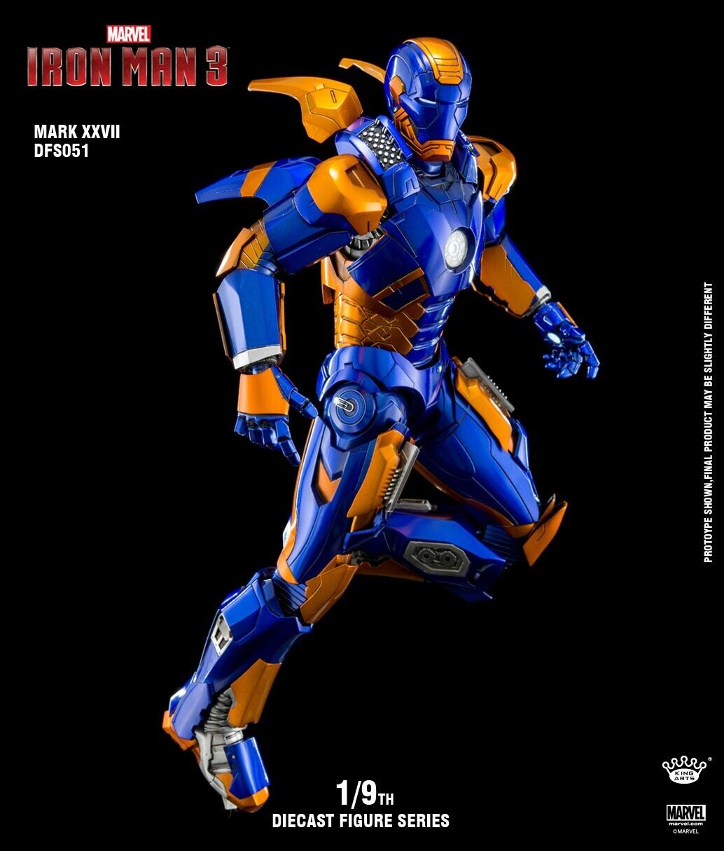 KING ARTS :DFS061 Iron Man 3 1:9 mark 27 die-cast in stock fast shipping