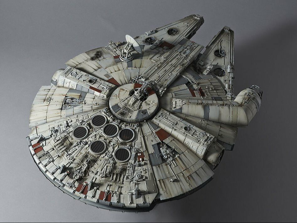 PG Millennium Falcon plastic model kit BANDAI Star Wars LED Kit included