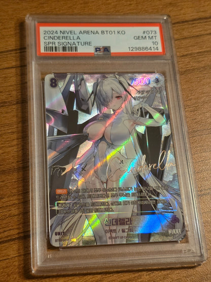 Cinderella SPR BT01-073 Sign holo Nikke Nivel Arena PSA 10 Gem Mint Korean