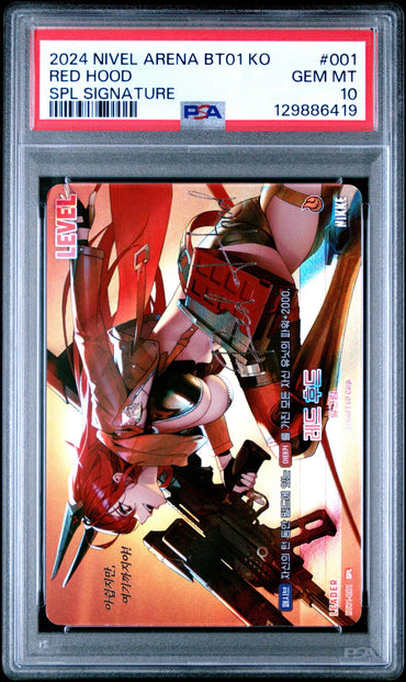 PSA 10 Red Hood SPL Leader BT01-001 Signature Nikke Encounter Pilgrim Korean