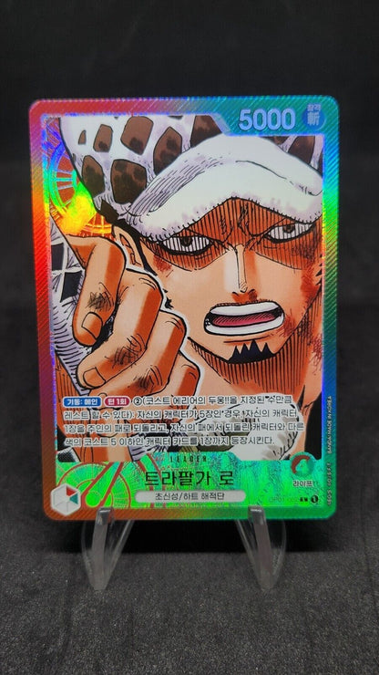 One Piece PRE-ERRATA Trafalgar Law Leader OP01-002 Parallel Alt Art Korean