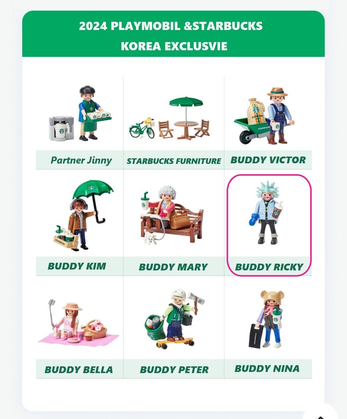 Starbucks Korea Exclusive 2024 Playmobil figures special edition