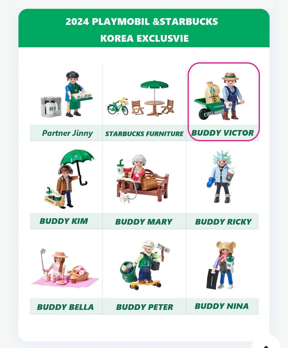 Starbucks Korea Exclusive 2024 Playmobil figures special edition