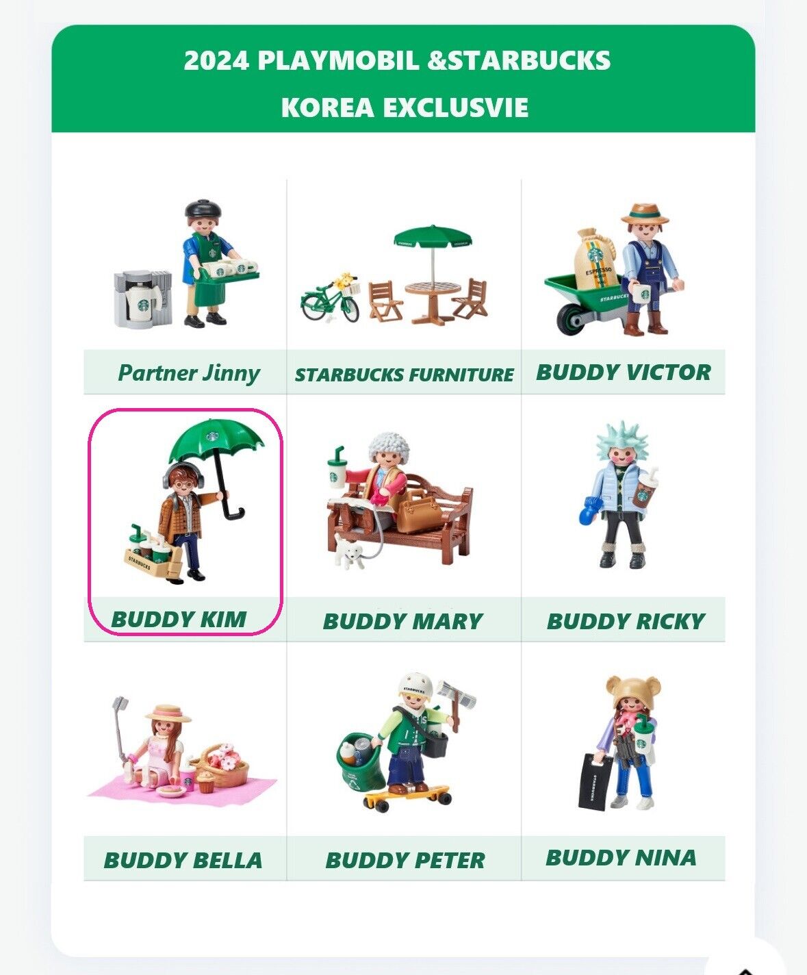 Starbucks Korea Exclusive 2024 Playmobil figures special edition