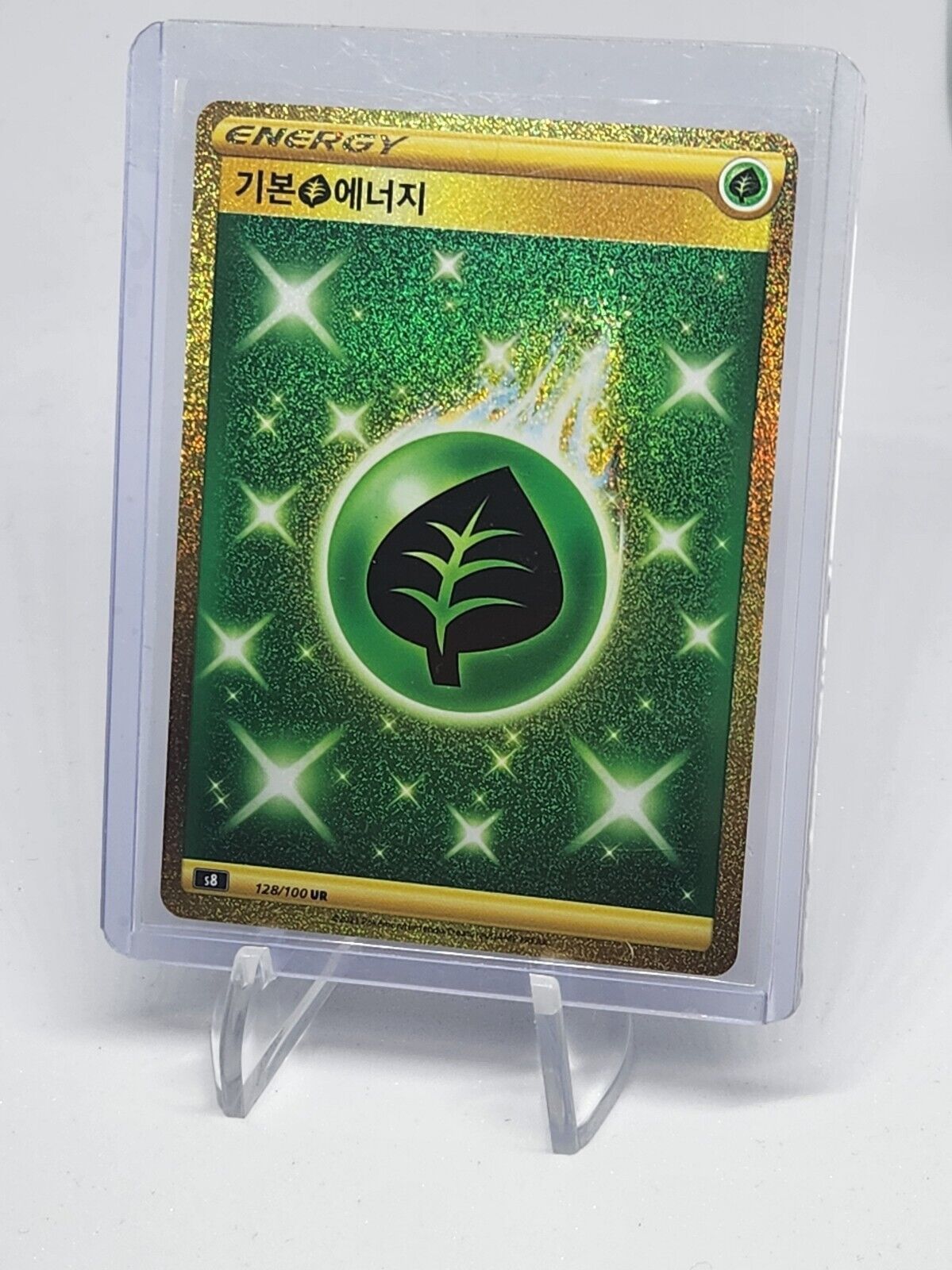 Grass Energy UR 128/100 S8 Fusion Arts Energy Card Pokemon Card Korean EX