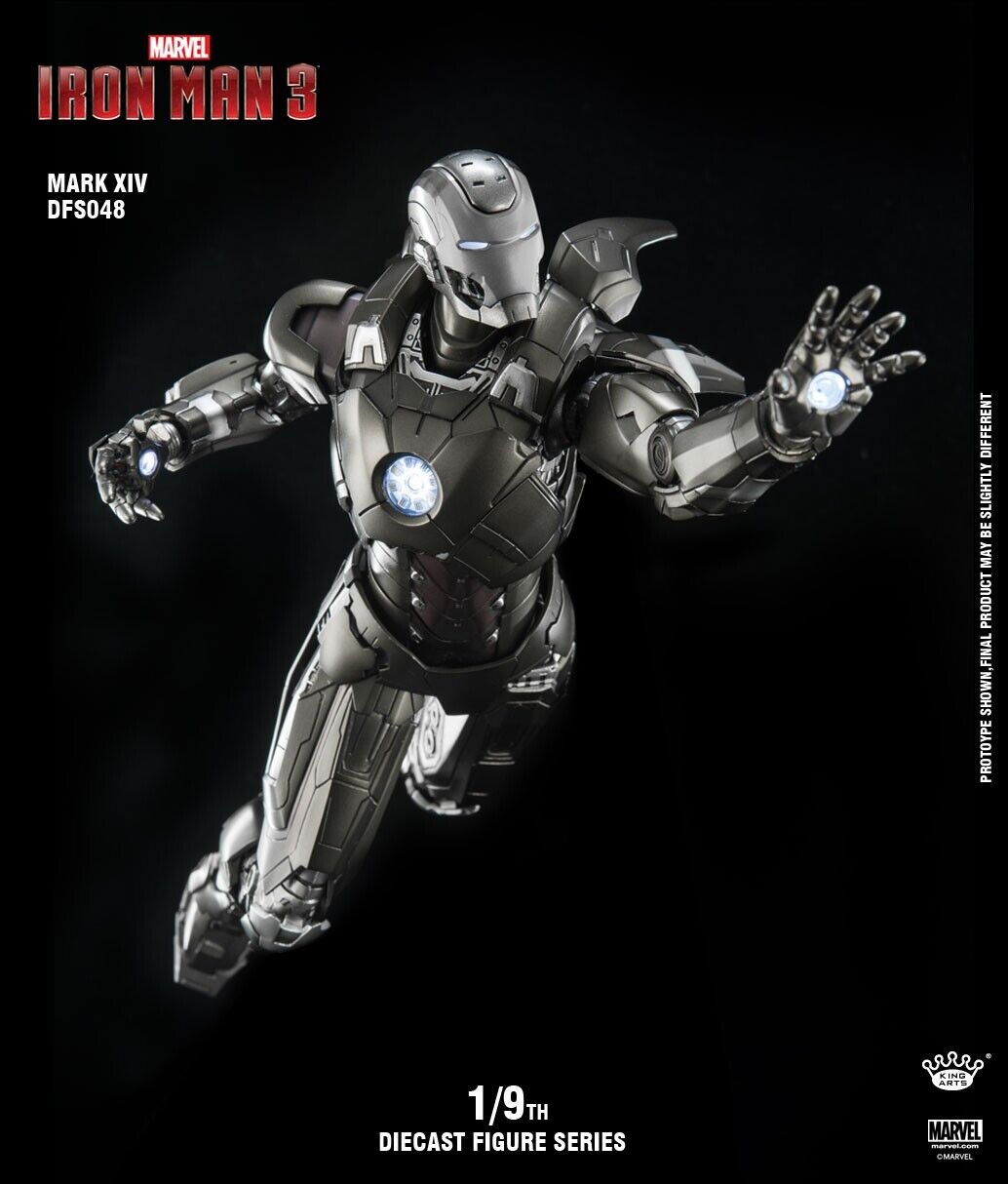 KING ARTS :  DFS053  Mark 14 Iron Man 3 1/9 Scale Action Figure  Die-cast