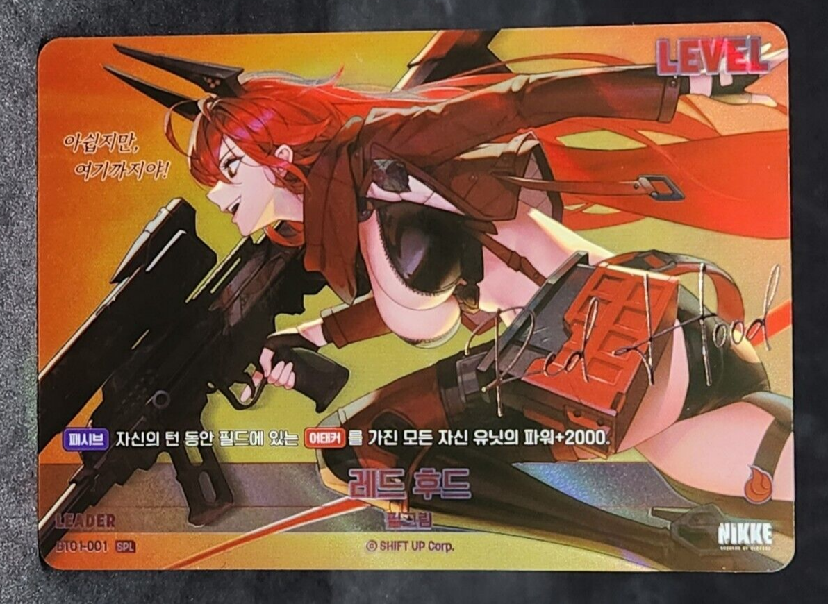 Red Hood  BT01-01 SPL Signature card Nivel Area Nikke Encounter RED DASH EX~NM