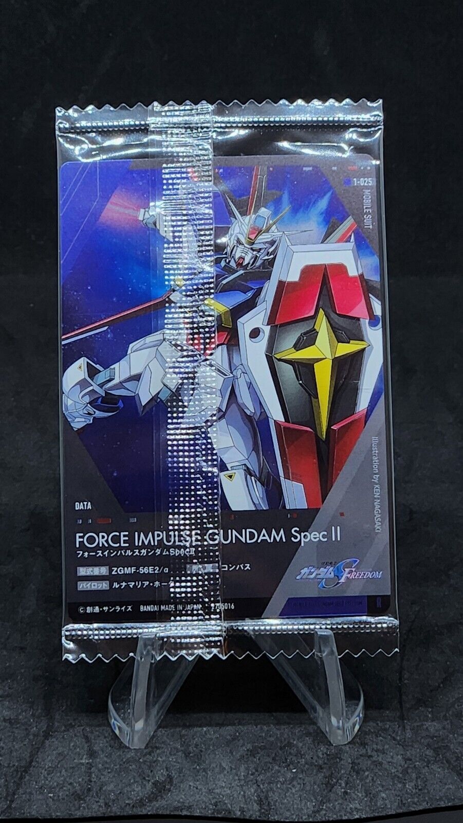 Gundam Seed Freedom Force Impulse Gundam Spec II No.1-25 R Card 2024 Wafer Seal