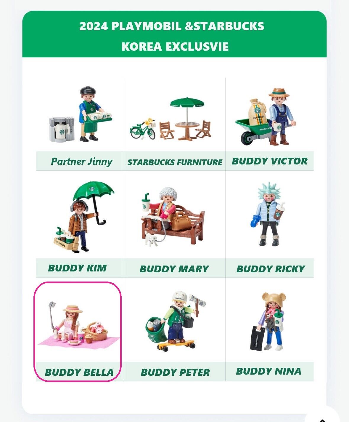 Starbucks Korea Exclusive 2024 Playmobil figures special edition