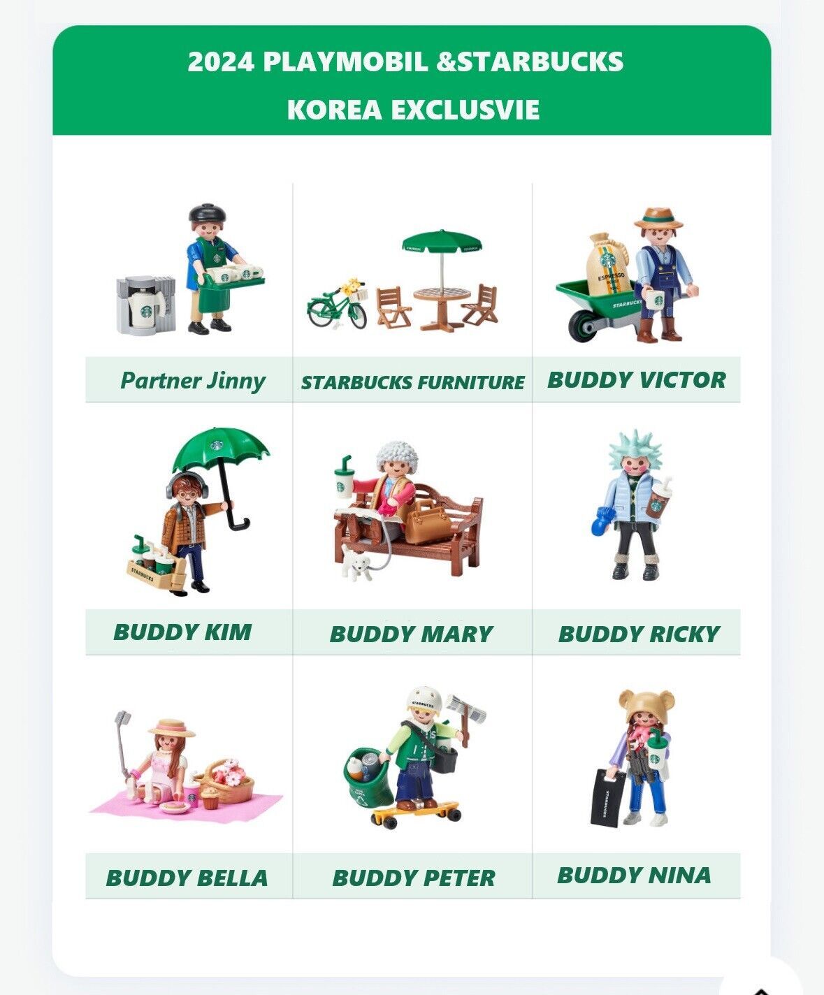 Starbucks Korea Exclusive 2024 Playmobil figures special edition