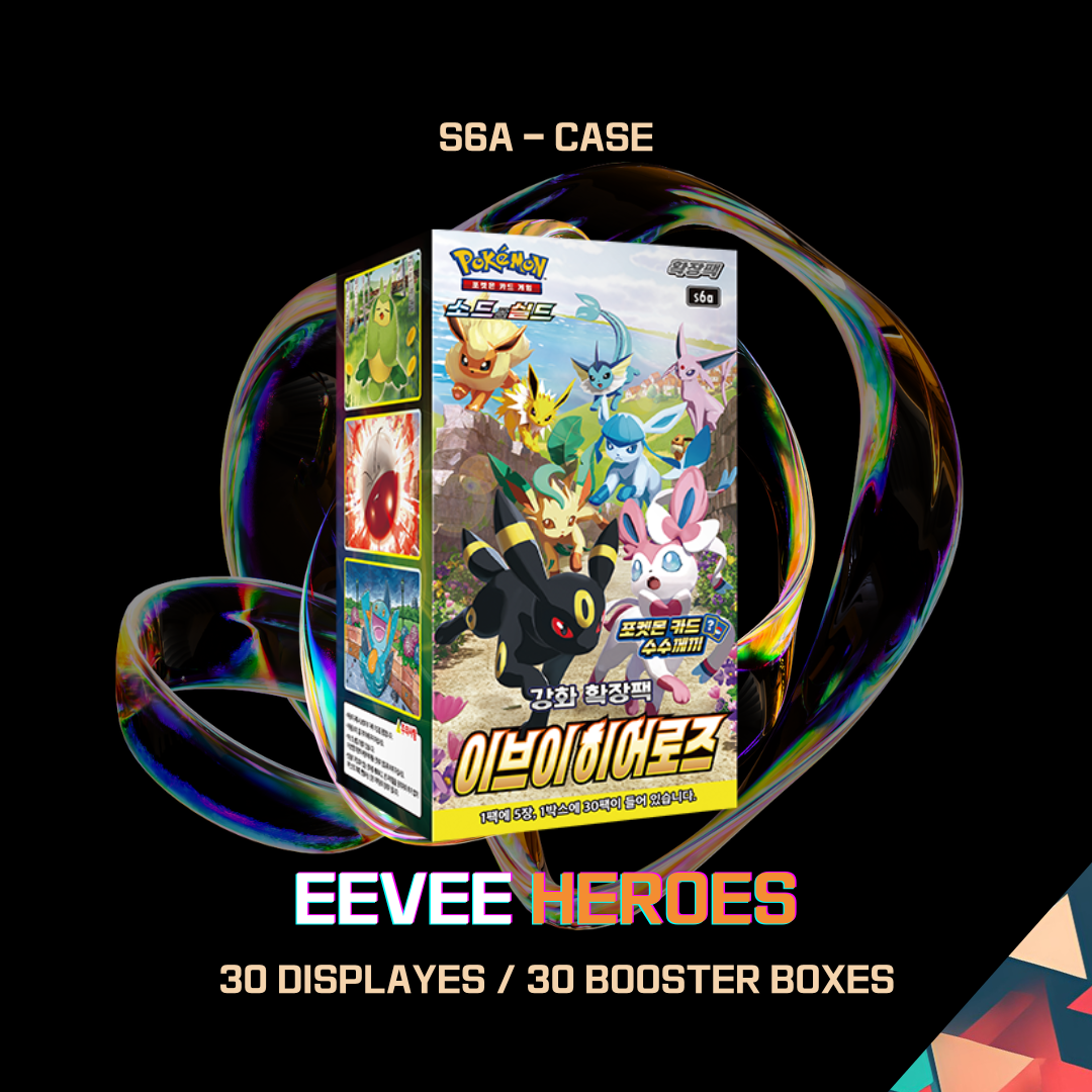 s6a Eevee Heroes 1 case 30 booster boxes factory sealed Korean